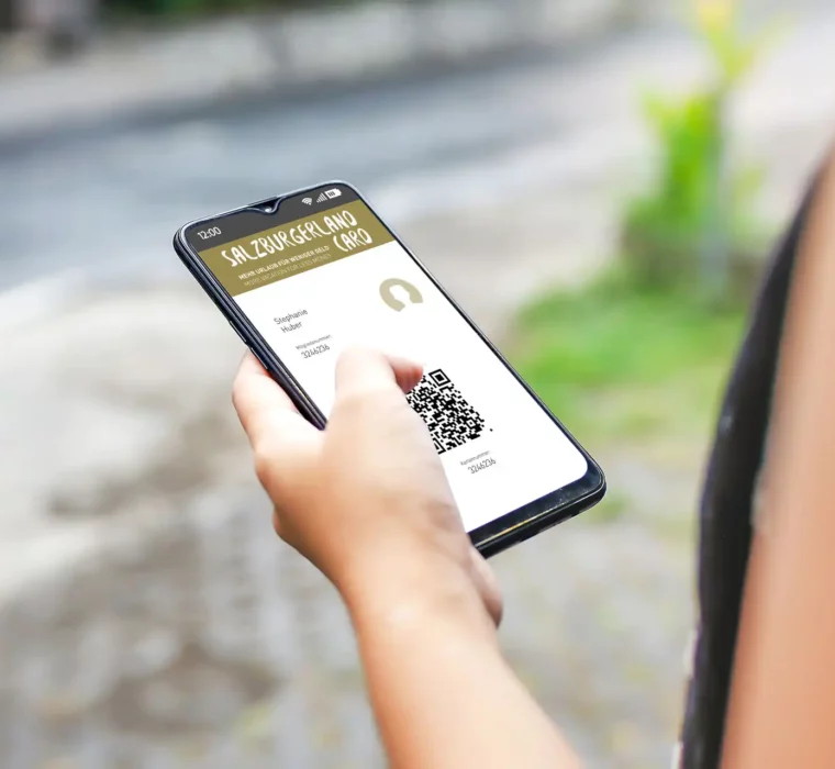 Digitale SalzburgerLand Card op je smartphone - mobiele en handige toegang tot de beste excursiebestemmingen in het Salzburger Land.