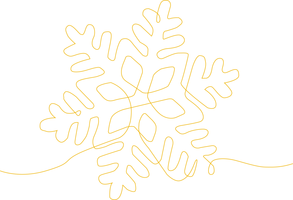 Icon_Lineart_Schneeflocke_Apartment_im_&_Lifestyle_Resort_Hofgut_ Fine line drawing of a snowflake - a stylish symbol of winter magic and alpine lightness at Hofgut Wagrain.